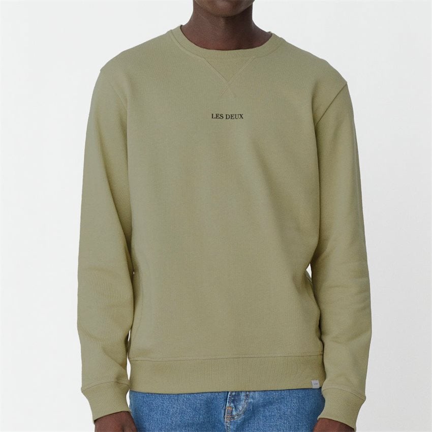 Les Deux Sweatshirts LENS LDM200046 NEUTRAL GREEN/BLACK